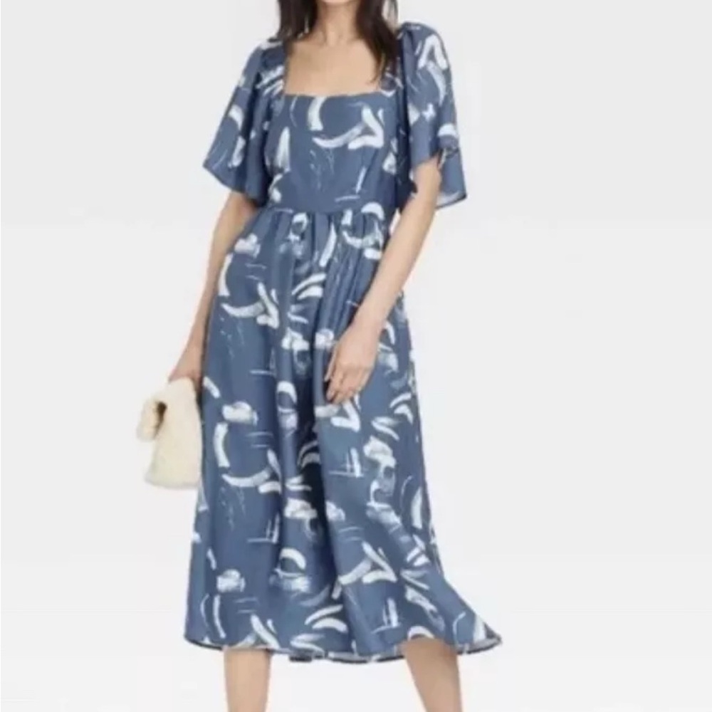 Target A New Day Flutter Sleeve Tie Back Dress